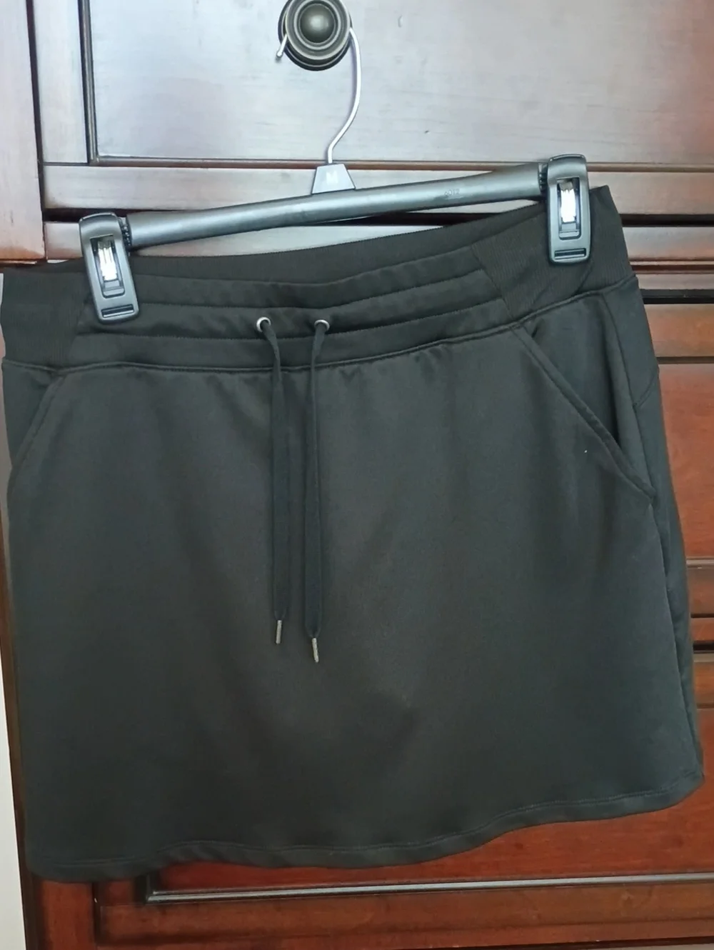 Tek Gear Black Pull-On Athletic Skort with Drawstring